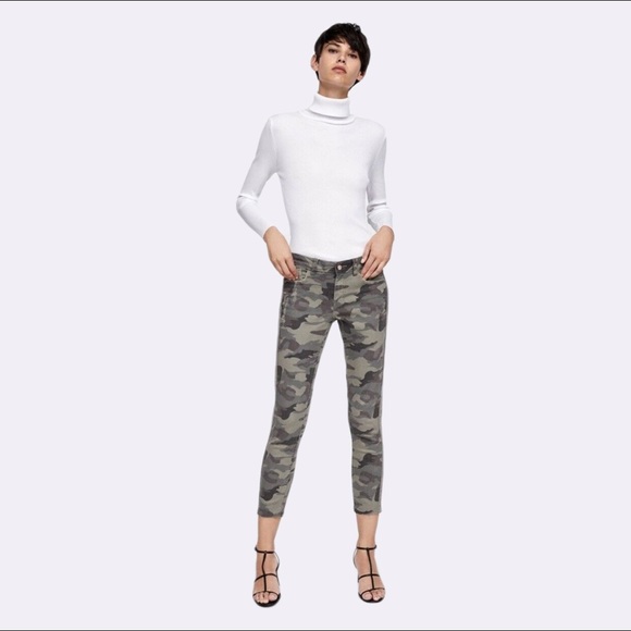 Zara Denim - Zara faded camo skinny jeans cotton